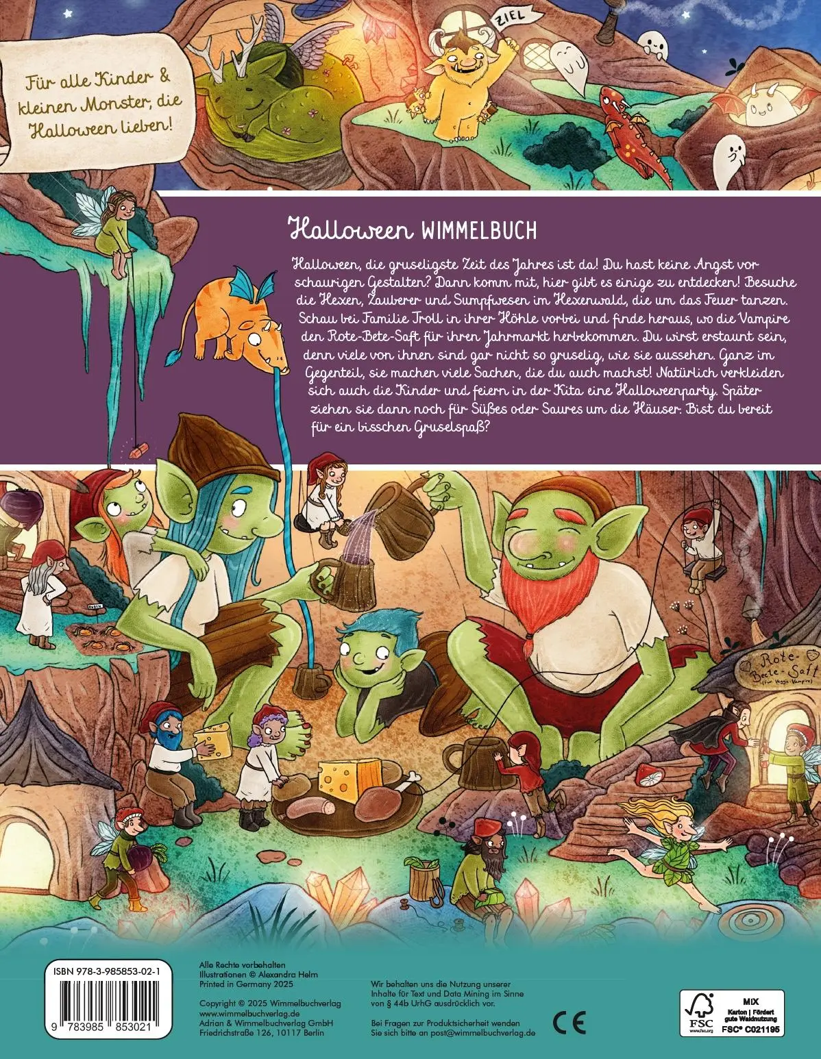 Bild: 9783985853021 | Halloween Wimmelbuch | Alexandra Helm | Buch | 10 S. | Deutsch | 2025