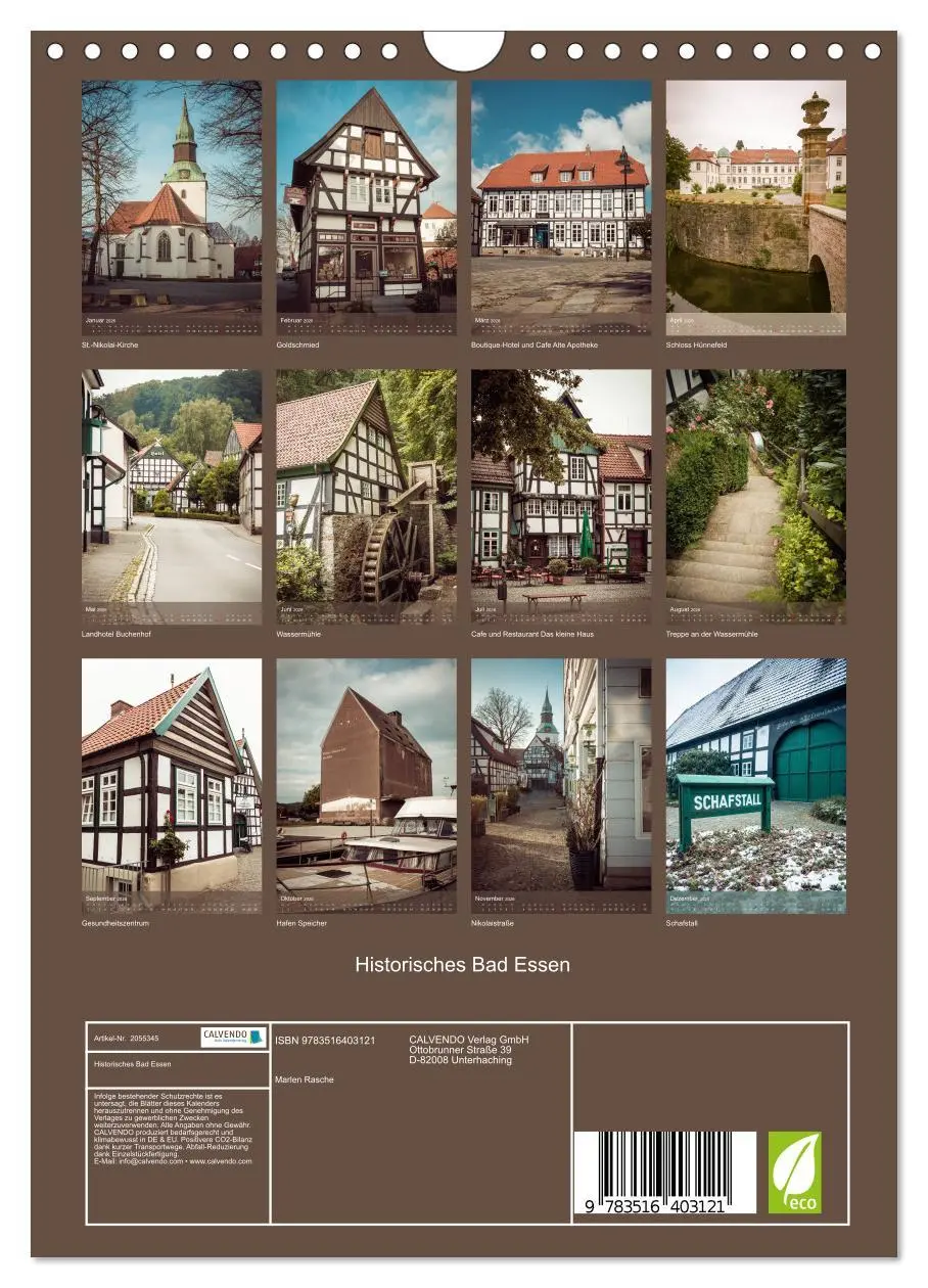Bild: 9783516403121 | Historisches Bad Essen (Wandkalender 2026 DIN A4 hoch), CALVENDO...