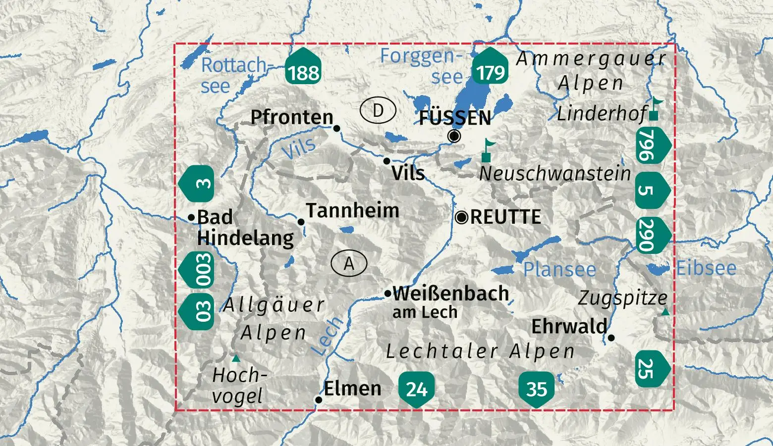 Bild: 9783991543121 | KOMPASS Wanderkarte 4 Füssen, Außerfern 1:50.000 | (Land-)Karte | 2025