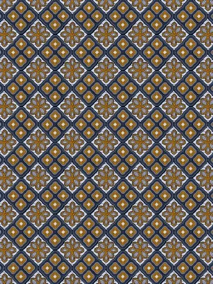 Bild: 4250915933221 | WAX Geschenkpapier, Die Farben Afrikas - Motiv Orange-blaue Kreise