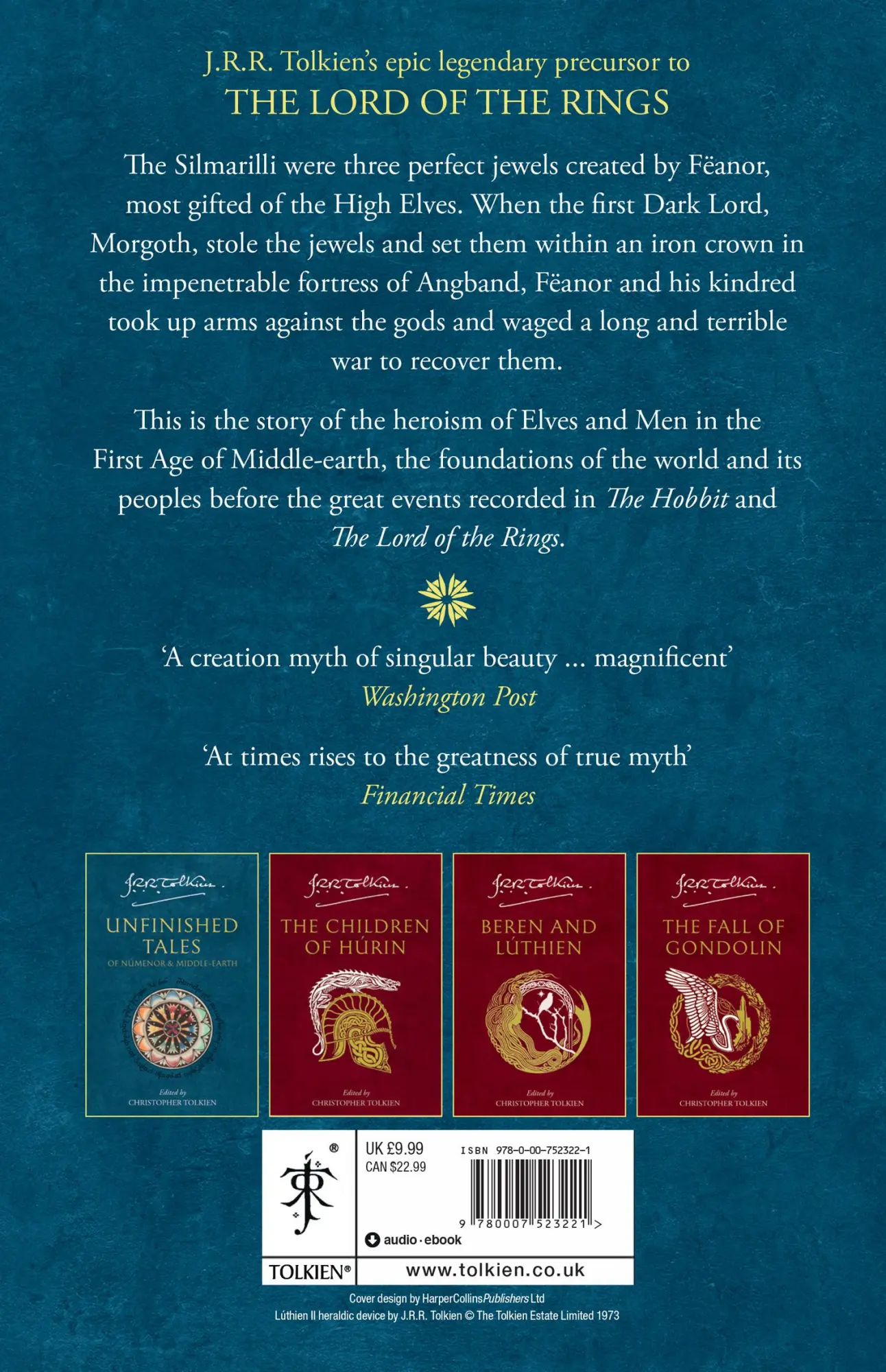 Rückseite: 9780007523221 | The Silmarillion | J. R. R. Tolkien | Taschenbuch | XXVI | Englisch