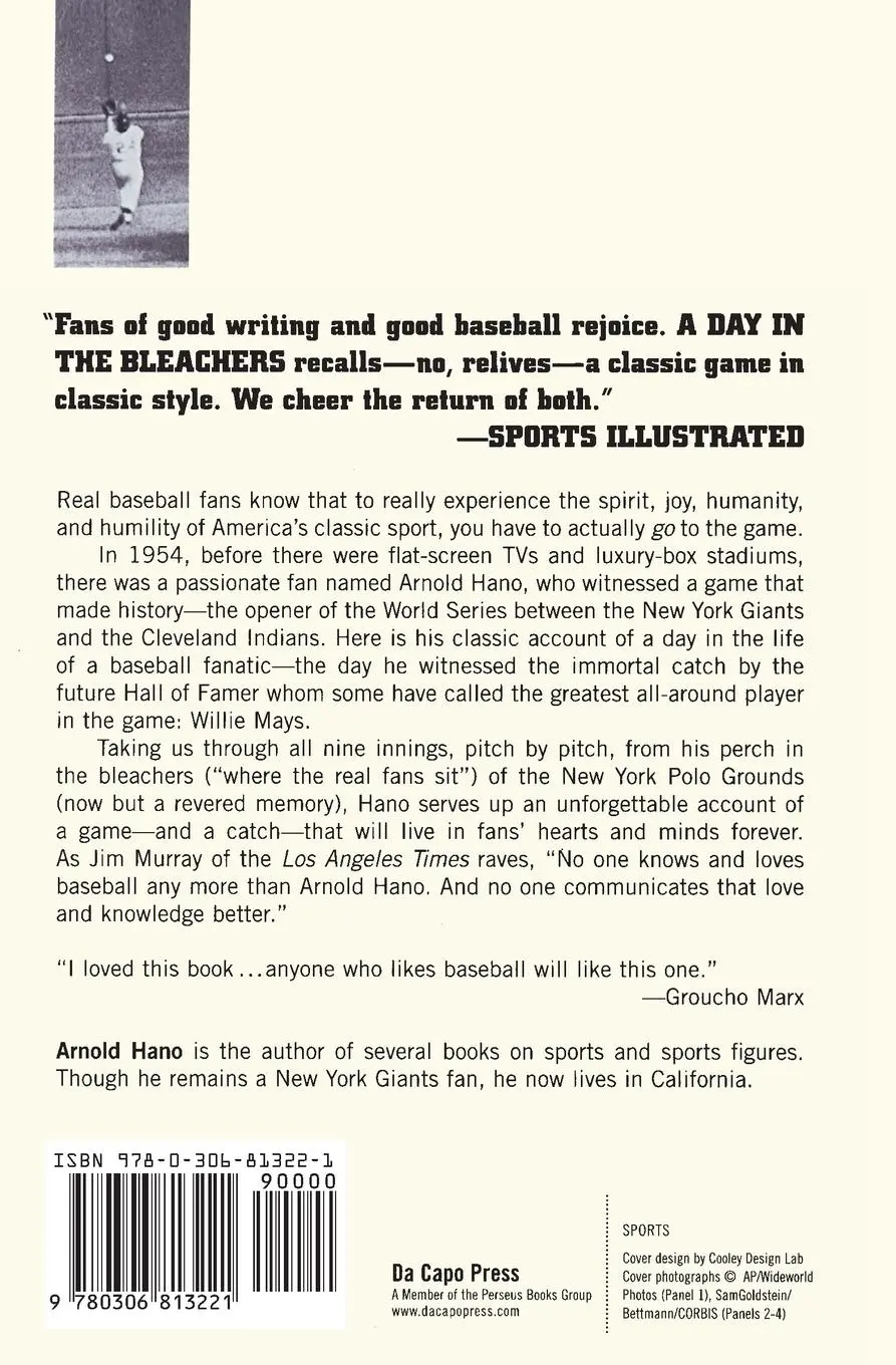 Rückseite: 9780306813221 | A Day In The Bleachers | Arnold Hano | Taschenbuch | Englisch | 2004