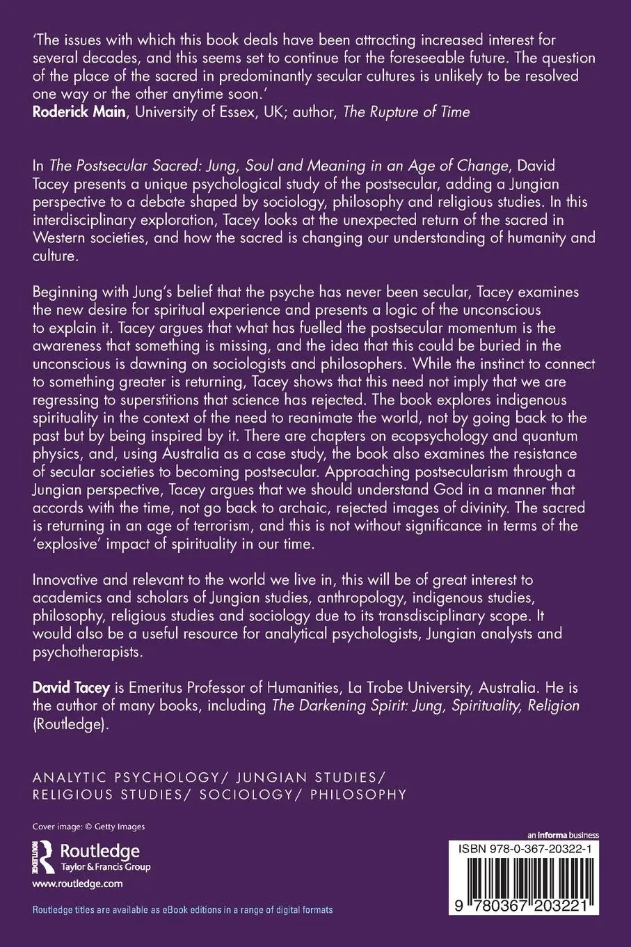 Rückseite: 9780367203221 | The Postsecular Sacred | Jung, Soul and Meaning in an Age of Change