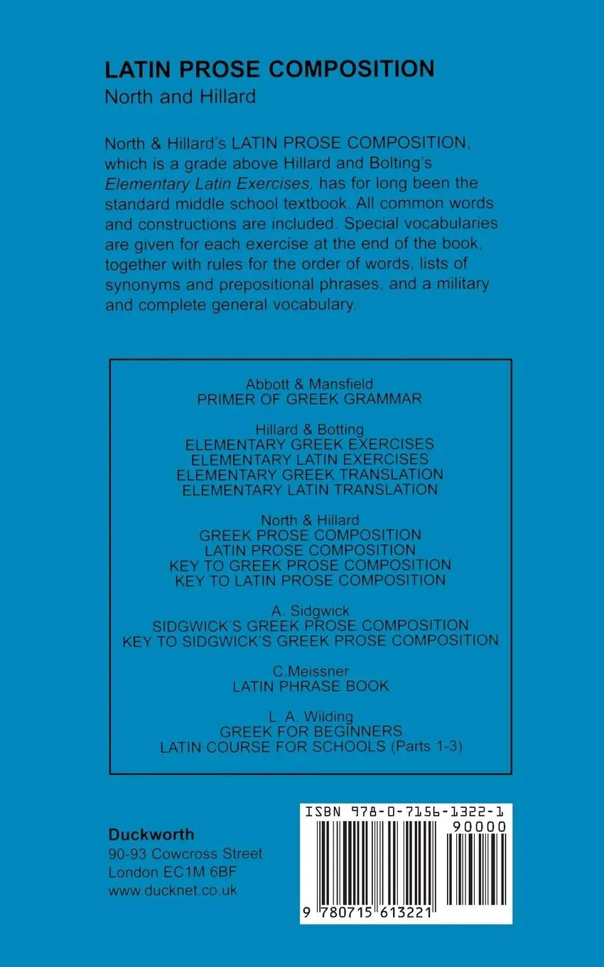 Rückseite: 9780715613221 | Latin Prose Composition | M. A. North (u. a.) | Taschenbuch | Englisch