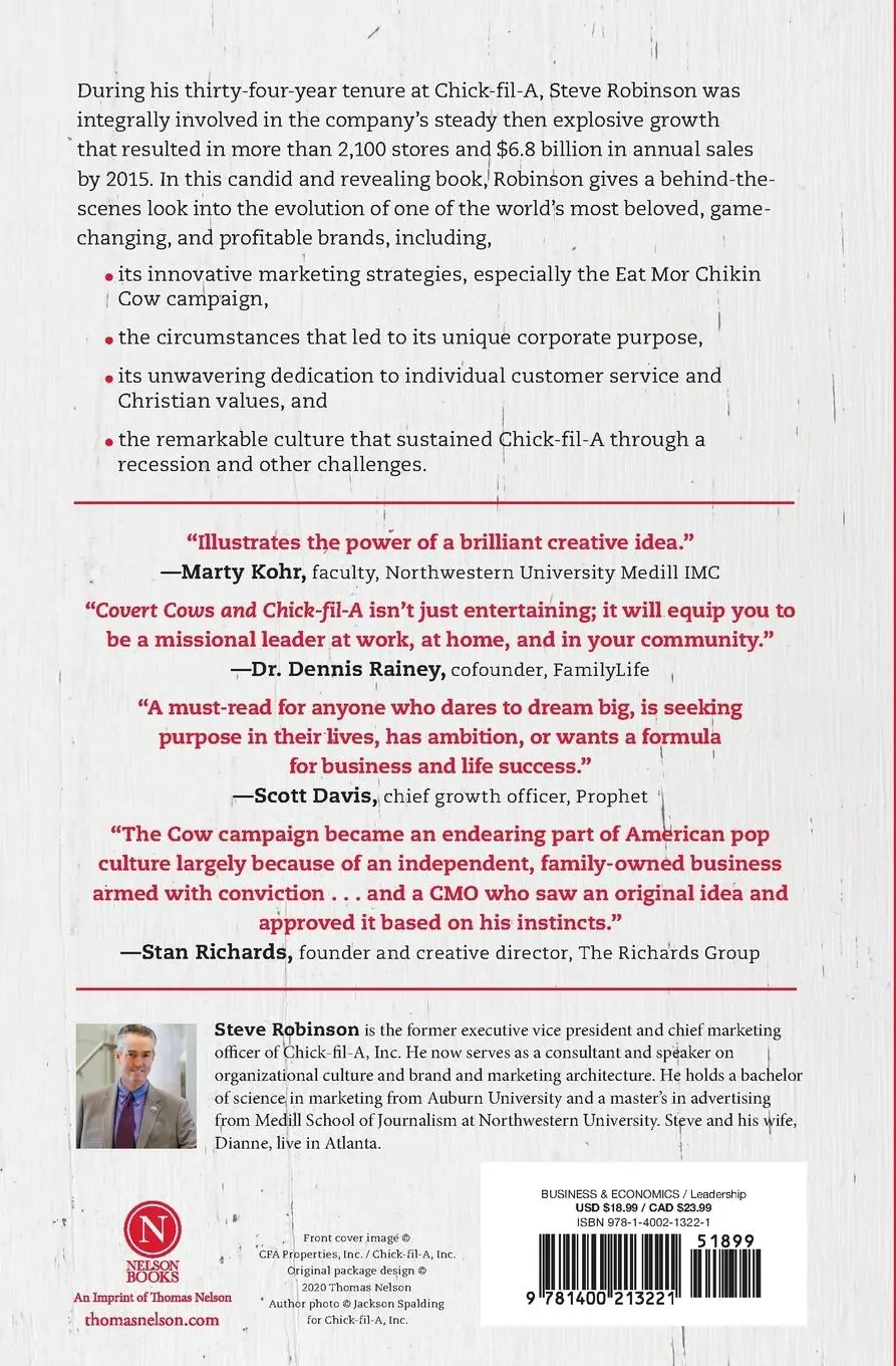 Rückseite: 9781400213221 | Covert Cows and Chick-fil-A | Steve Robinson | Taschenbuch | Englisch