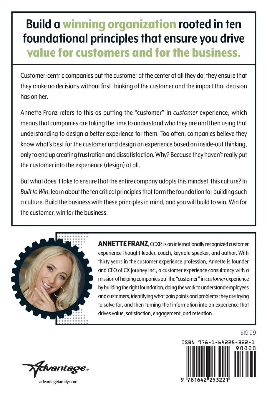 Rückseite: 9781642253221 | Built to Win | Annette Franz | Taschenbuch | Kartoniert / Broschiert