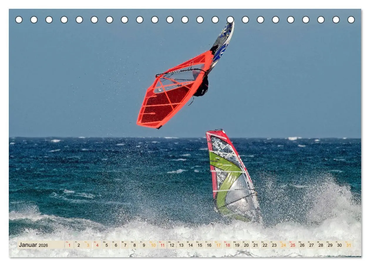 Bild: 9783457923221 | Windsurfing - extrem cool (Tischkalender 2026 DIN A5 quer),...
