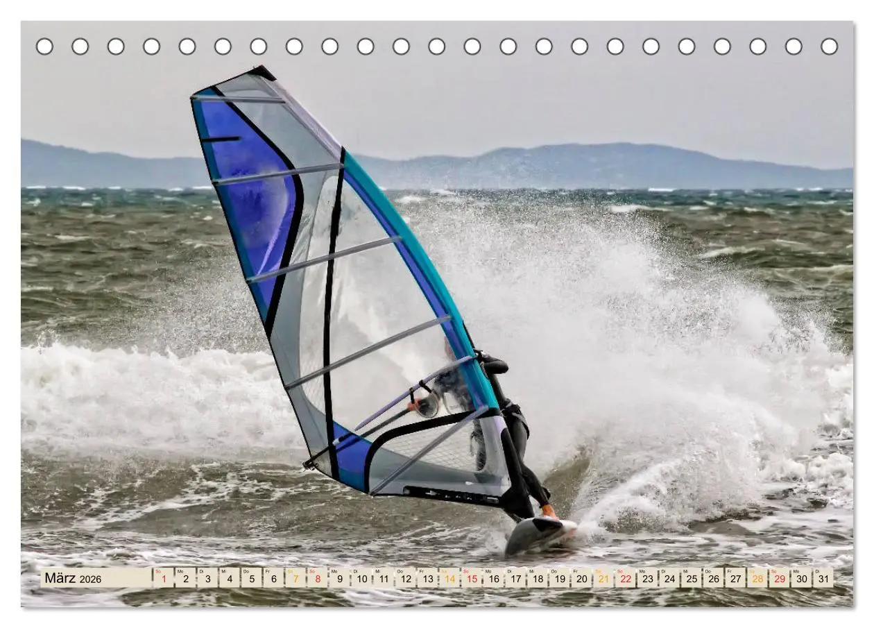 Bild: 9783457923221 | Windsurfing - extrem cool (Tischkalender 2026 DIN A5 quer),...