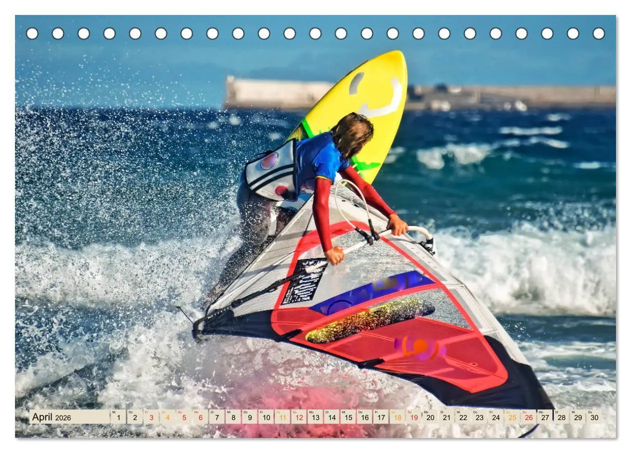Bild: 9783457923221 | Windsurfing - extrem cool (Tischkalender 2026 DIN A5 quer),...