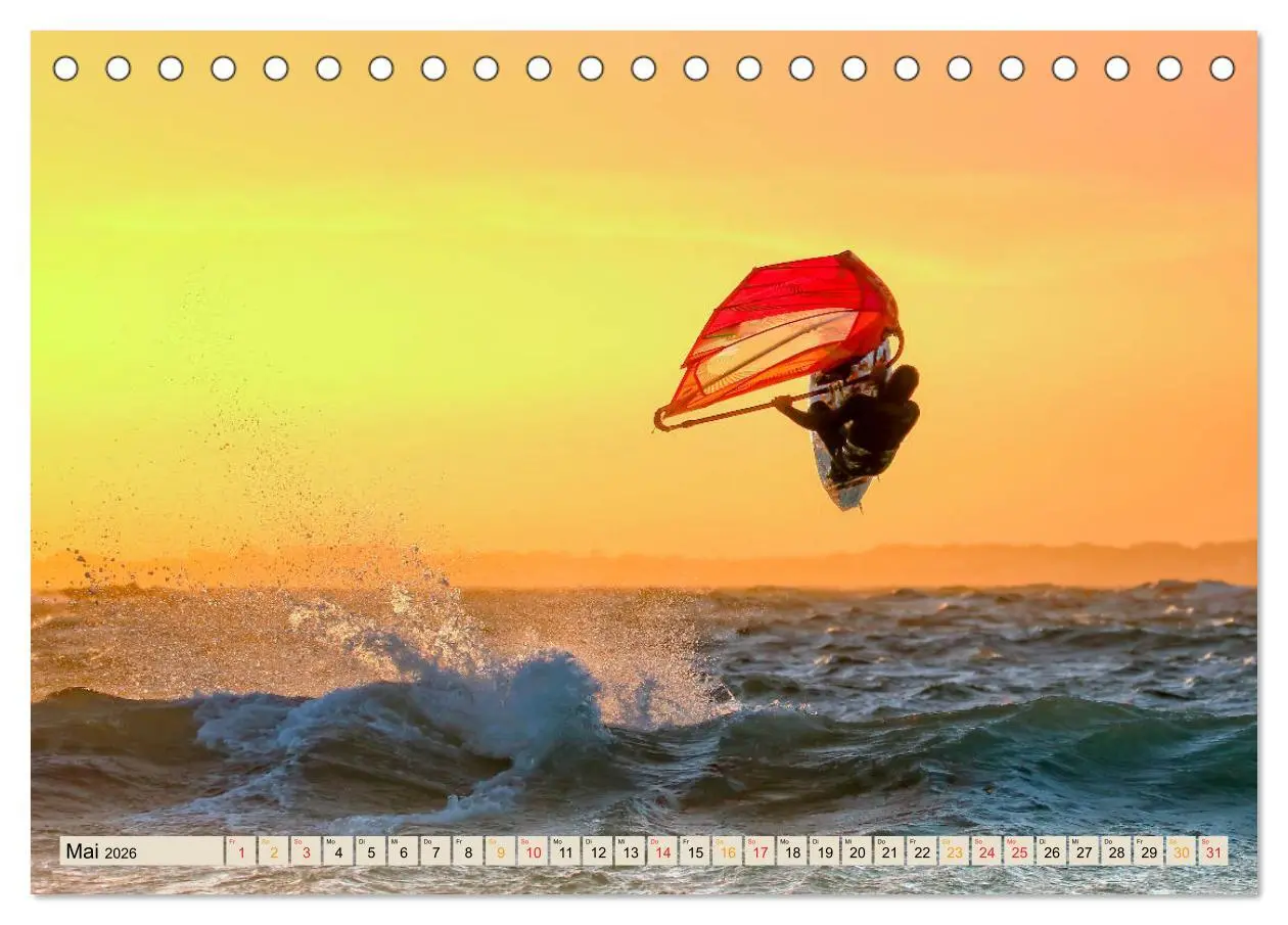 Bild: 9783457923221 | Windsurfing - extrem cool (Tischkalender 2026 DIN A5 quer),...
