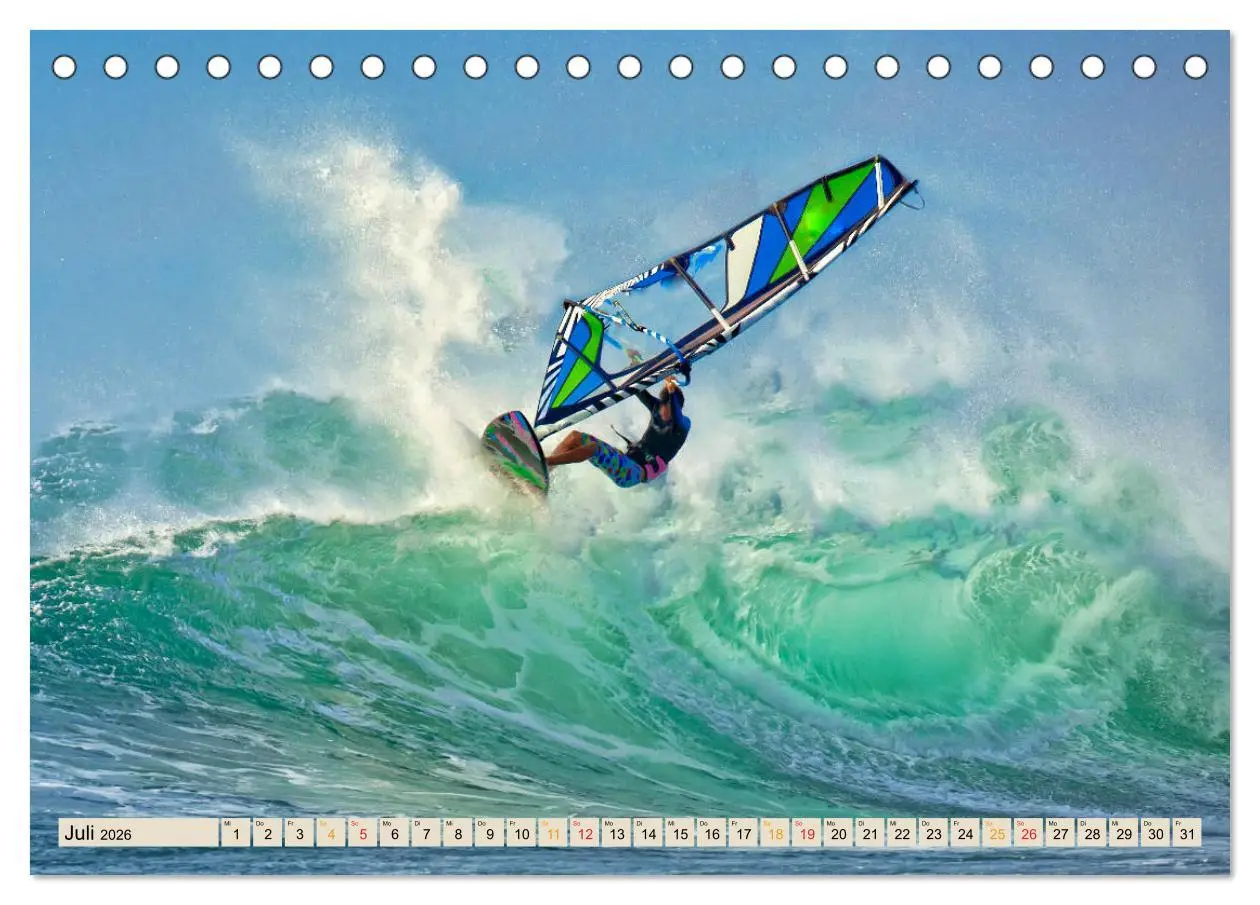 Bild: 9783457923221 | Windsurfing - extrem cool (Tischkalender 2026 DIN A5 quer),...