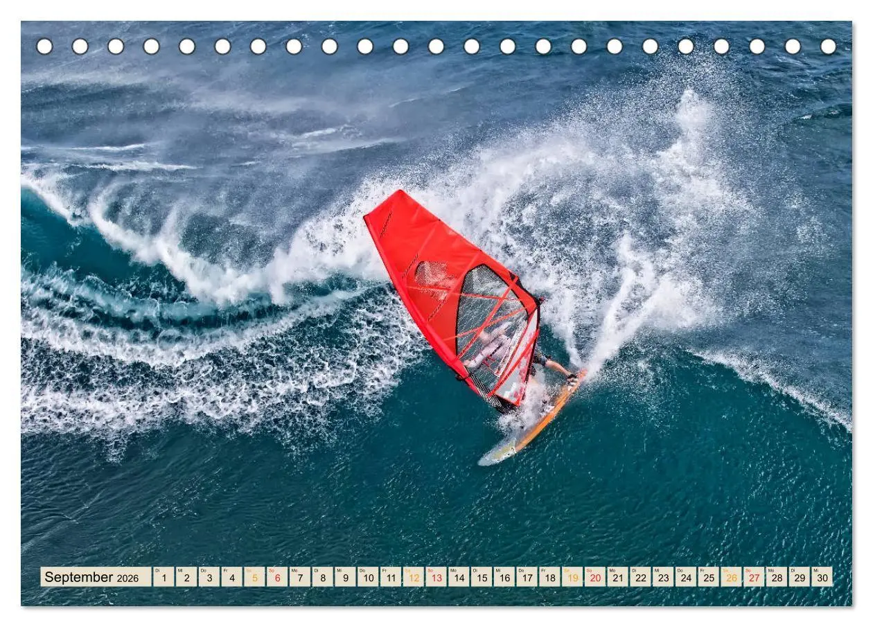 Bild: 9783457923221 | Windsurfing - extrem cool (Tischkalender 2026 DIN A5 quer),...