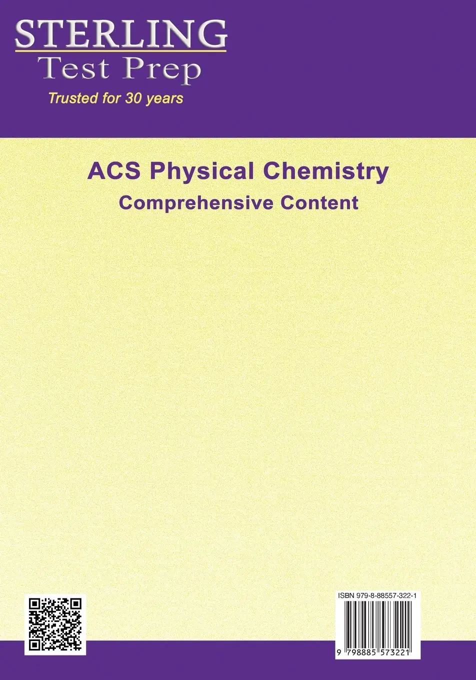 Rückseite: 9798885573221 | ACS Physical Chemistry | Sterling Test Prep | Taschenbuch | Englisch