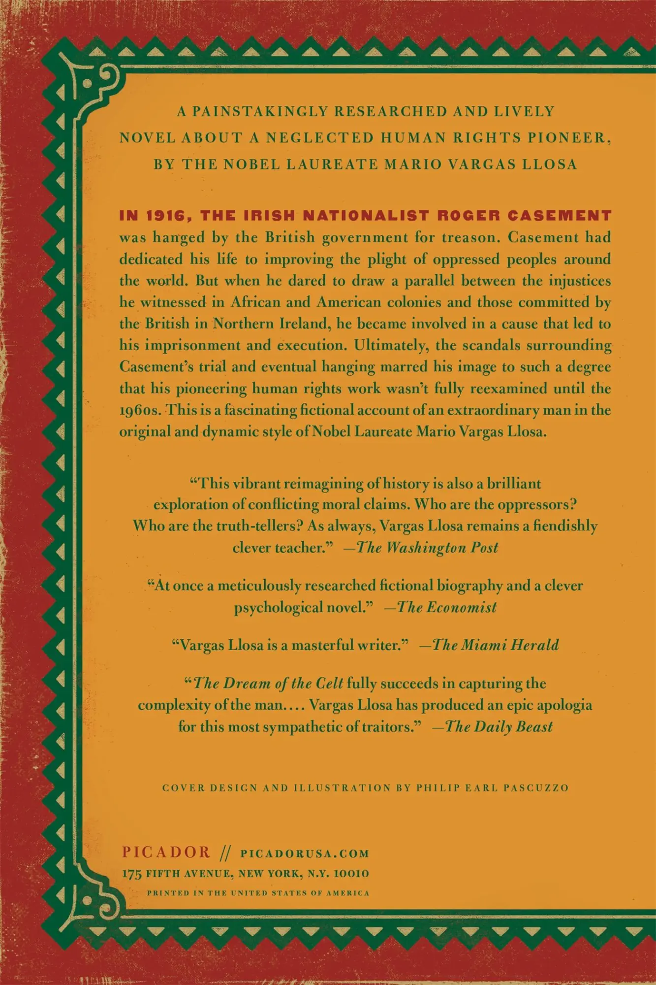 Rückseite: 9781250033321 | Dream of the Celt | Mario Vargas Llosa | Taschenbuch | Englisch | 2013