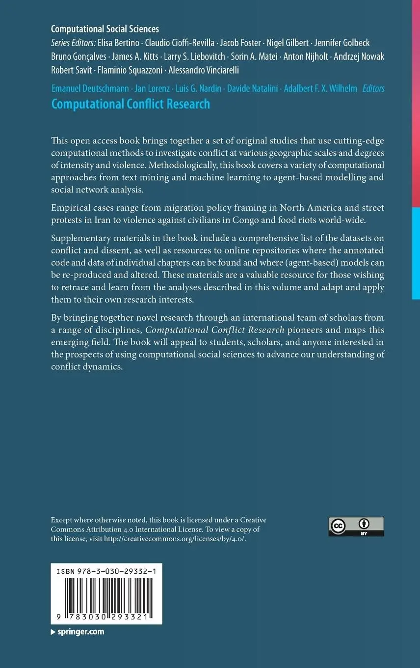 Rückseite: 9783030293321 | Computational Conflict Research | Emanuel Deutschmann (u. a.) | Buch