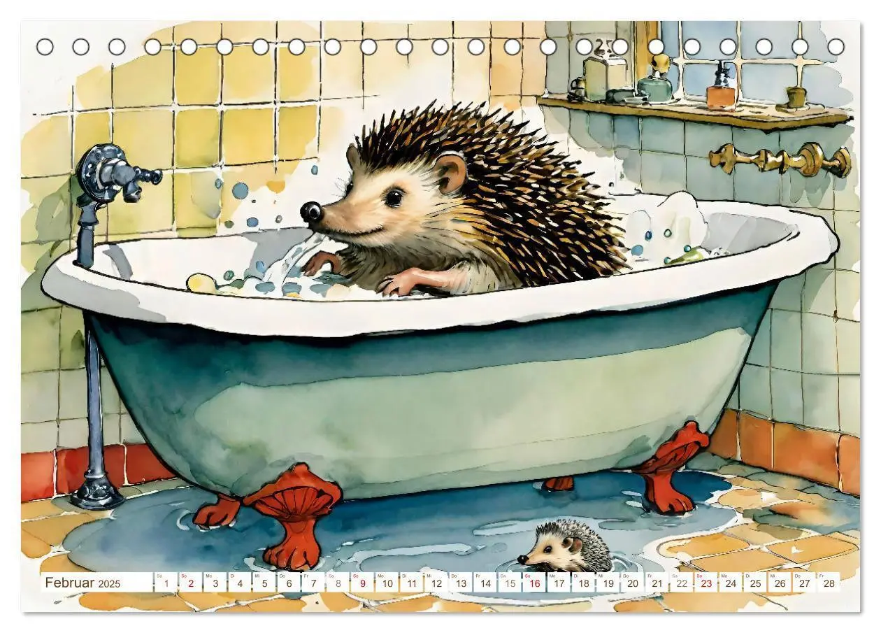 Bild: 9783383803321 | Bei Familie Igel (Tischkalender 2025 DIN A5 quer), CALVENDO...