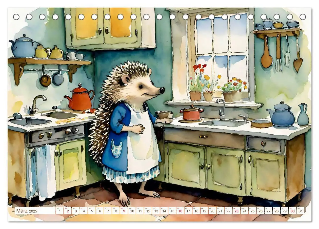 Bild: 9783383803321 | Bei Familie Igel (Tischkalender 2025 DIN A5 quer), CALVENDO...