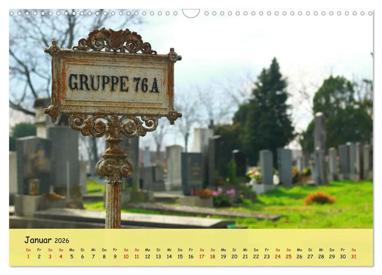 Bild: 9783457393321 | Am Zentralfriedhof in Wien (Wandkalender 2026 DIN A3 quer),...