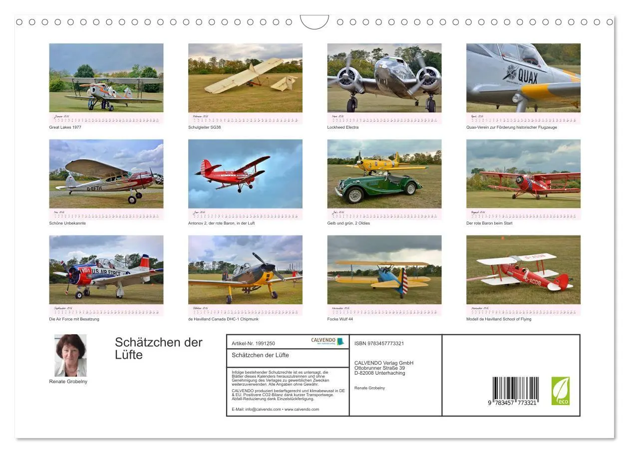 Bild: 9783457773321 | Schätzchen der Lüfte (Wandkalender 2026 DIN A3 quer), CALVENDO...