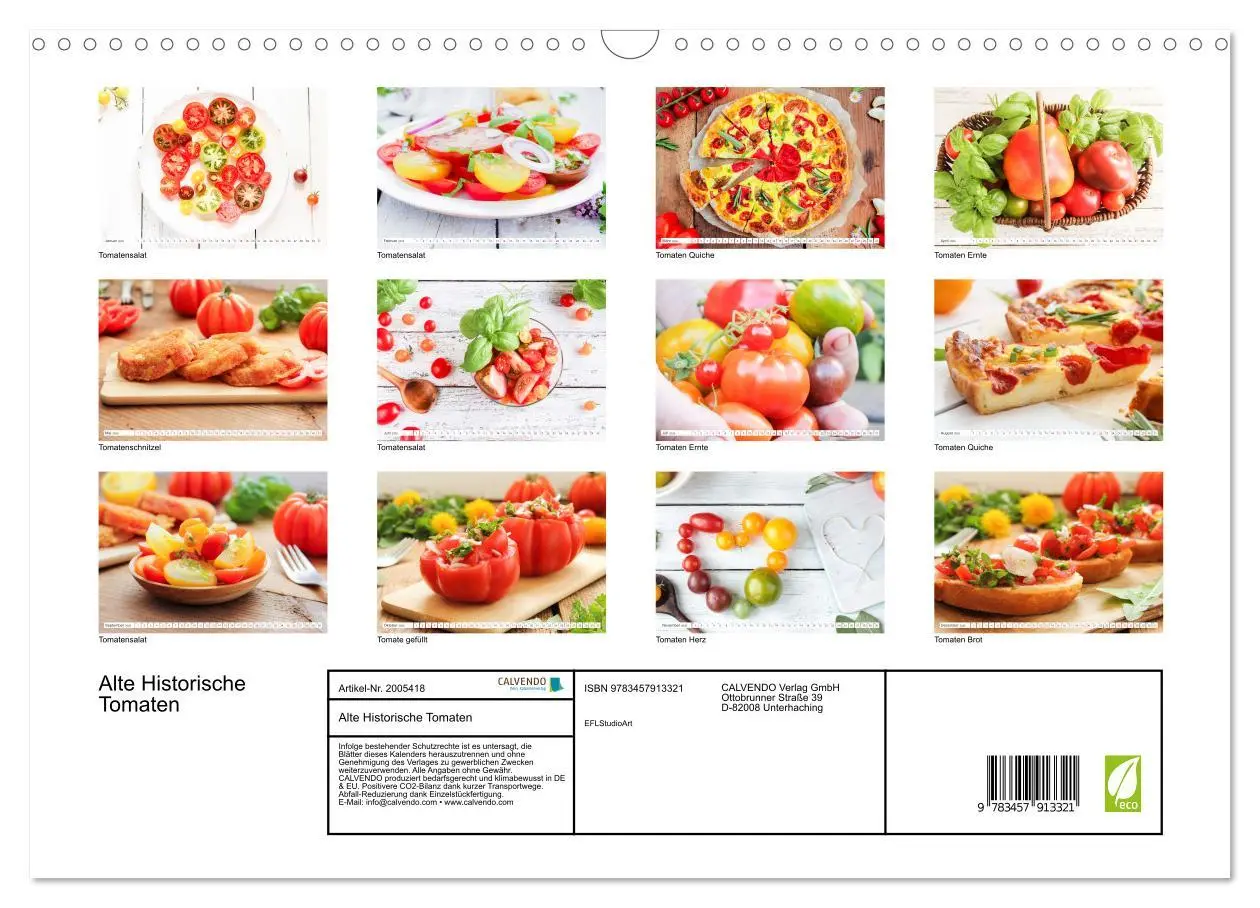 Bild: 9783457913321 | Alte Historische Tomaten (Wandkalender 2026 DIN A3 quer), CALVENDO...