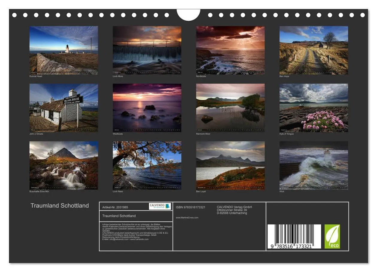 Bild: 9783516173321 | Traumland Schottland (Wandkalender 2026 DIN A4 quer), CALVENDO...