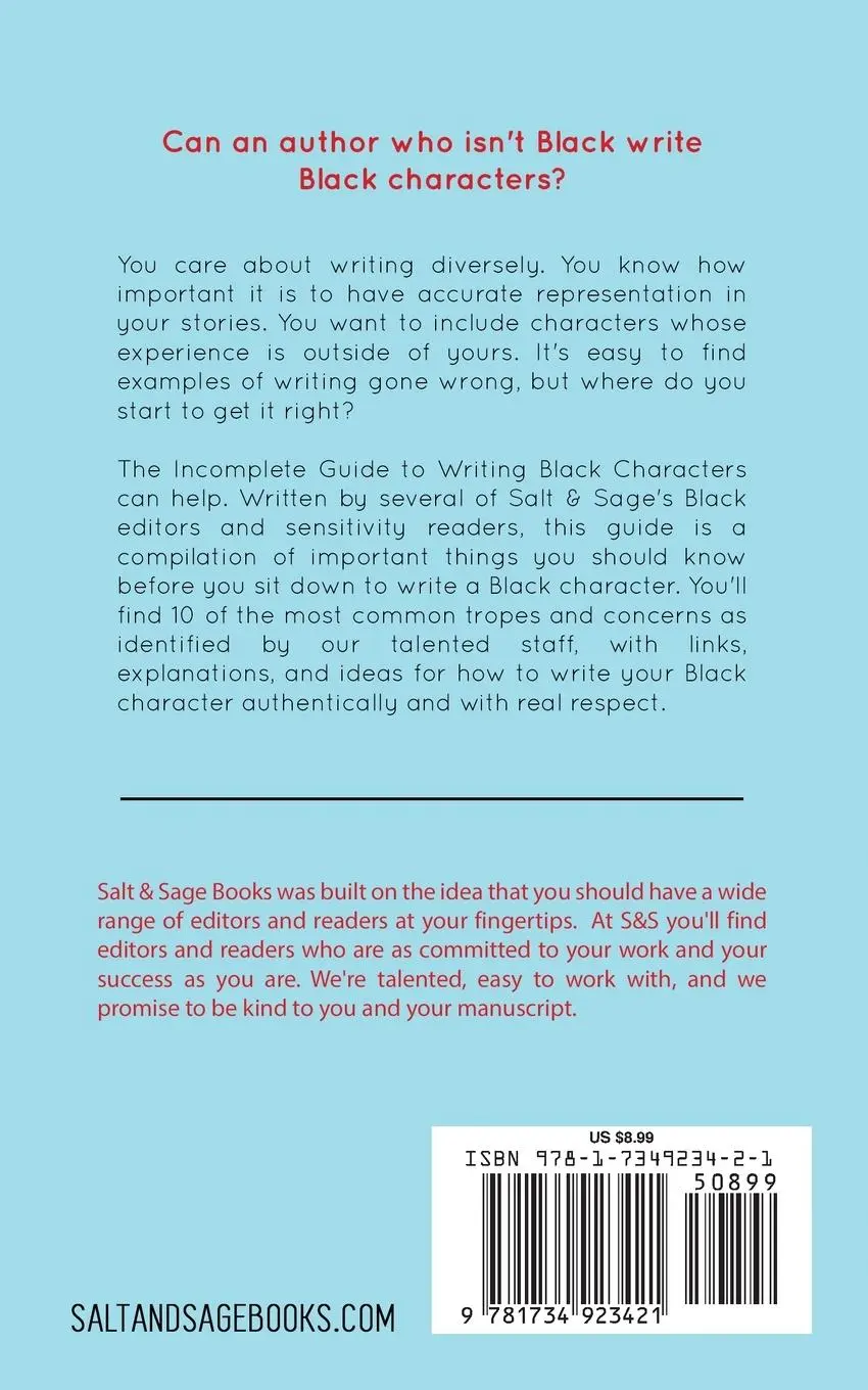 Rückseite: 9781734923421 | How to Write Black Characters | An Incomplete Guide | Taschenbuch