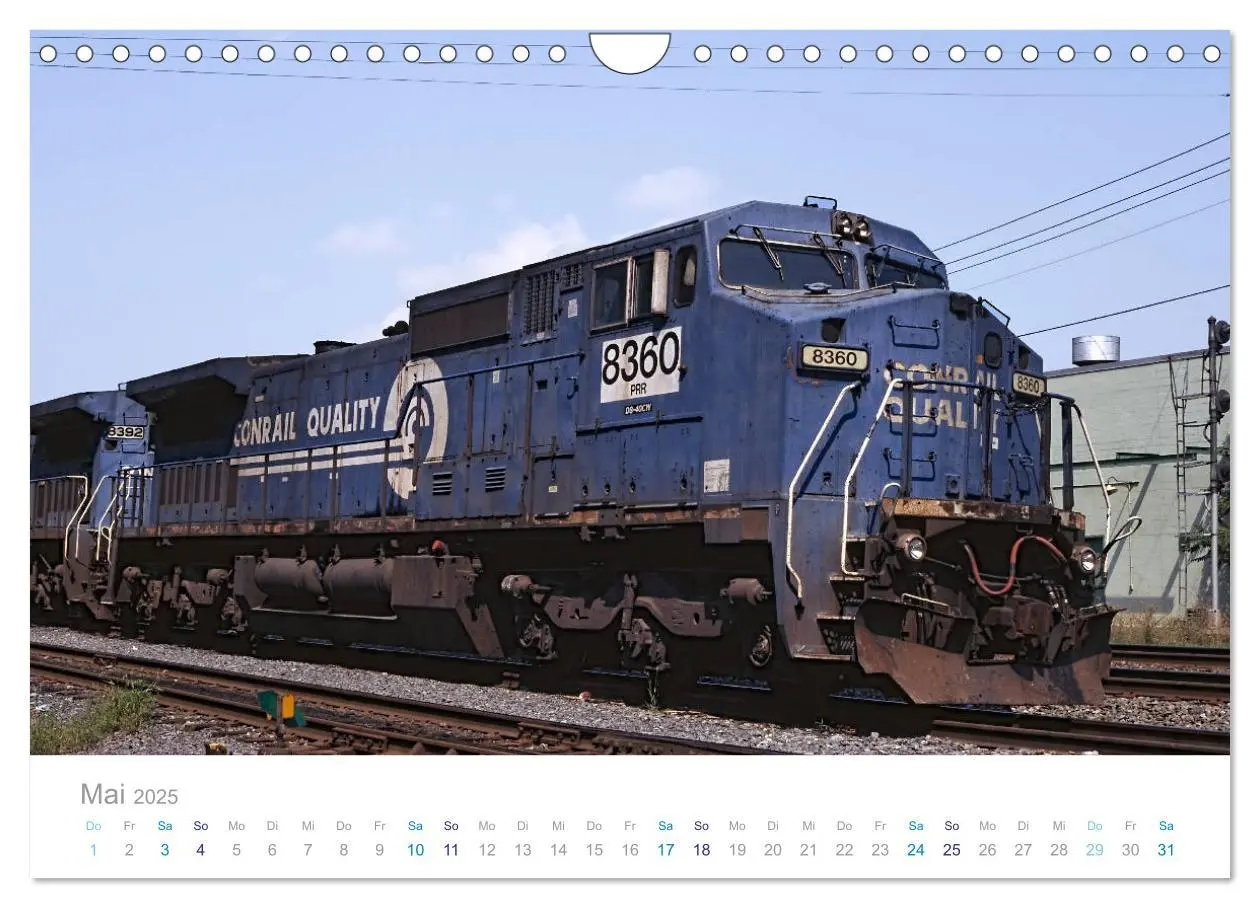 Bild: 9783435433421 | US Diesellokomotiven (Wandkalender 2025 DIN A4 quer), CALVENDO...