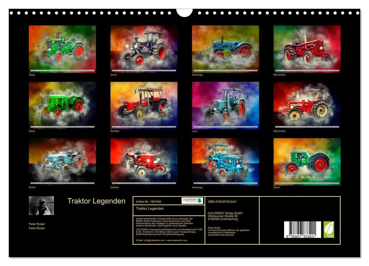 Bild: 9783457833421 | Traktor Legenden (Wandkalender 2026 DIN A3 quer), CALVENDO...