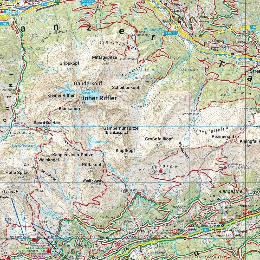 Bild: 9783707923421 | freytag &amp; berndt Wanderkarte WK 254 Landeck - Reschenpass, Paznaun...