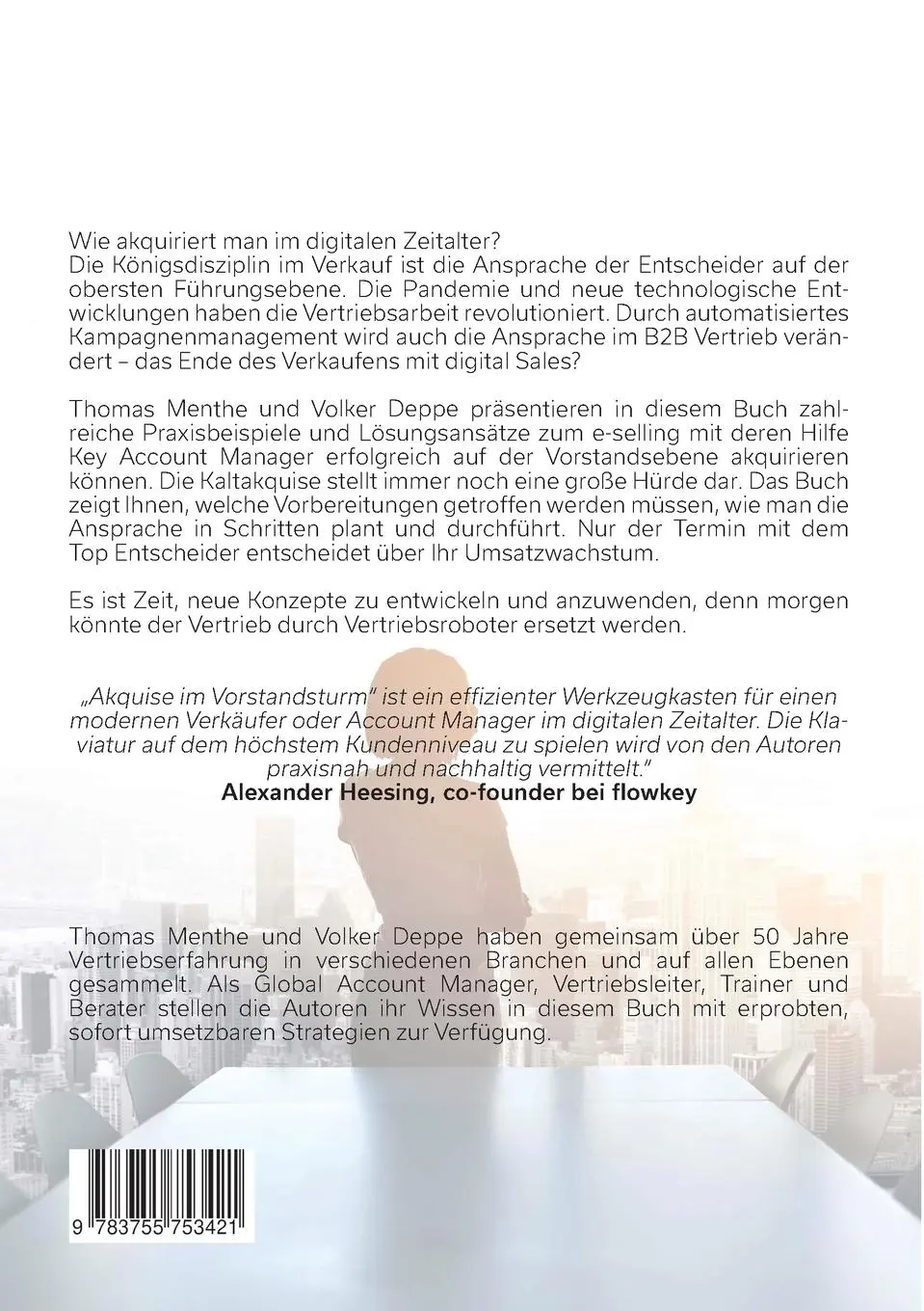 Rückseite: 9783755753421 | Akquise im Vorstandsturm | Die Königsdisziplin im Vertrieb | Buch