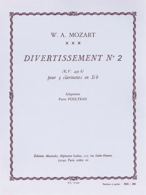 Divertimento 2 B-Dur KV 439b