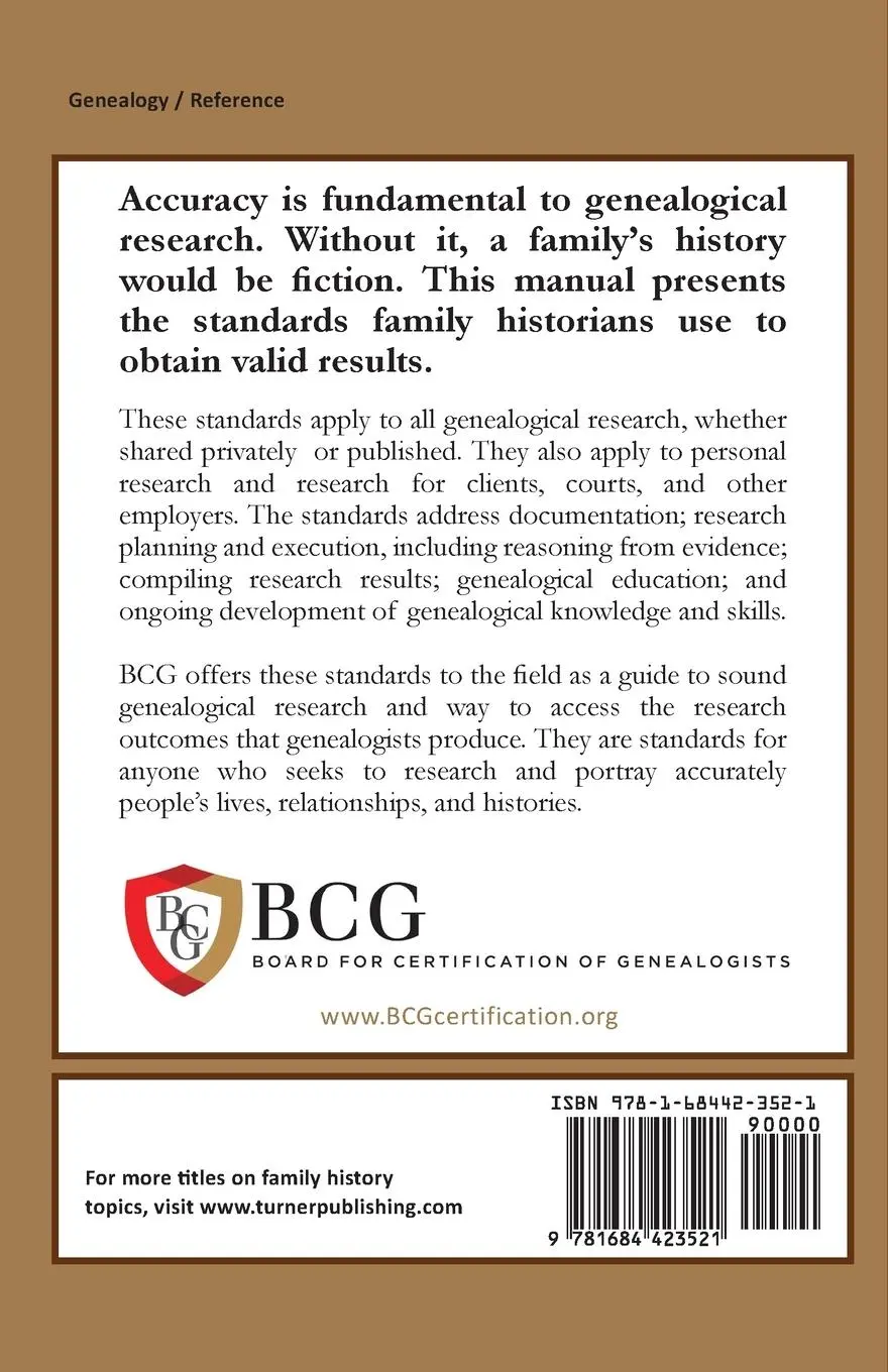 Rückseite: 9781684423521 | Genealogy Standards Second Edition Revised | Taschenbuch | Englisch