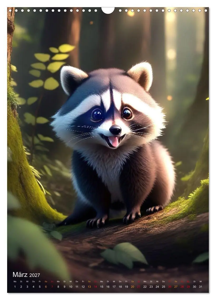 Bild: 9783569243521 | Tiere im Zauberwald (Wandkalender 2027 DIN A3 hoch), CALVENDO...