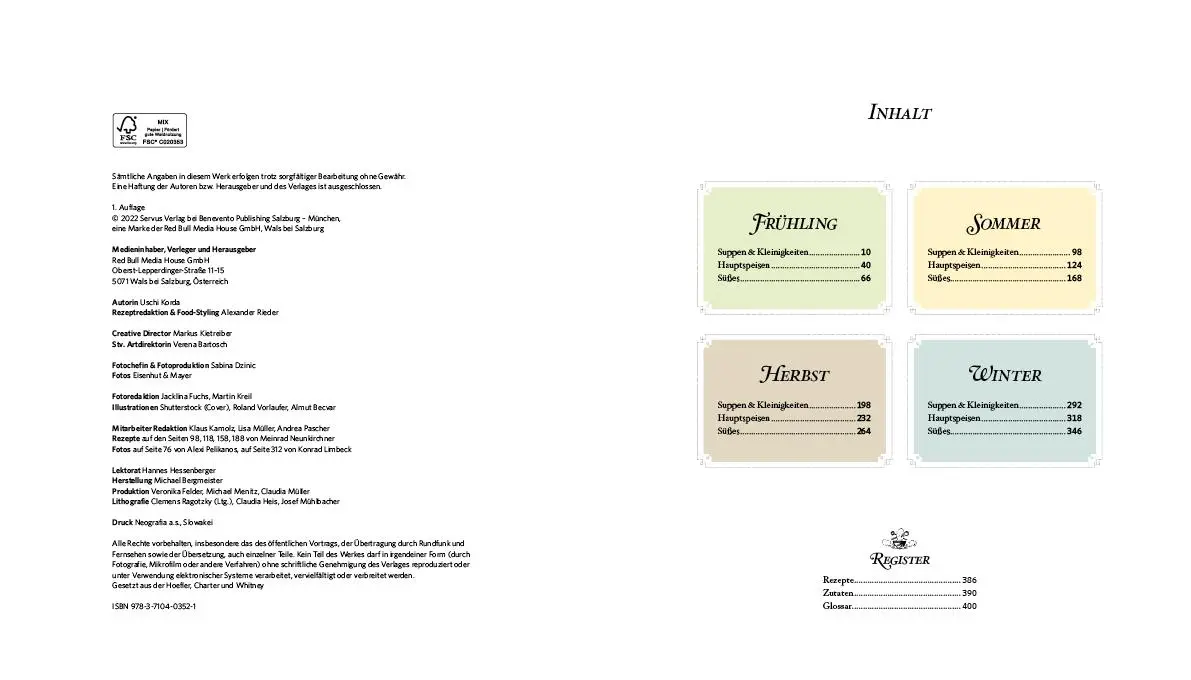 Bild: 9783710403521 | Das große Servus-Kochbuch Band 1 | Uschi Korda (u. a.) | Buch | 400 S.