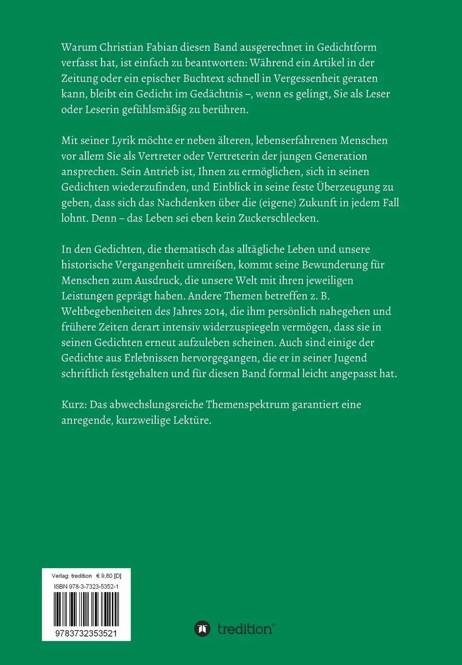Rückseite: 9783732353521 | Bist du reif für das Leben? | Band 1 | Christian Fabian | Taschenbuch
