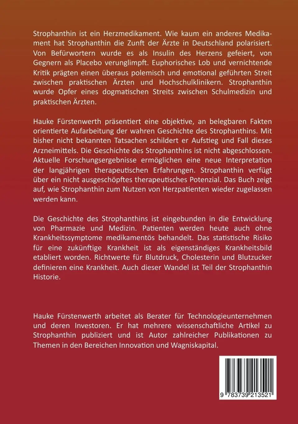 Rückseite: 9783739213521 | Strophanthin | die wahre Geschichte | Hauke Fürstenwerth | Taschenbuch