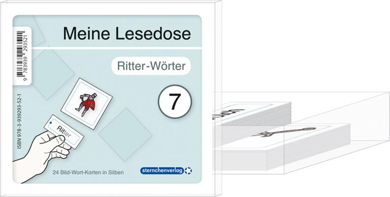 Cover: 9783939293521 | Meine Lesedose 7 - Ritter-Wörter | 24 Bild-Wort-Karten in Silben.