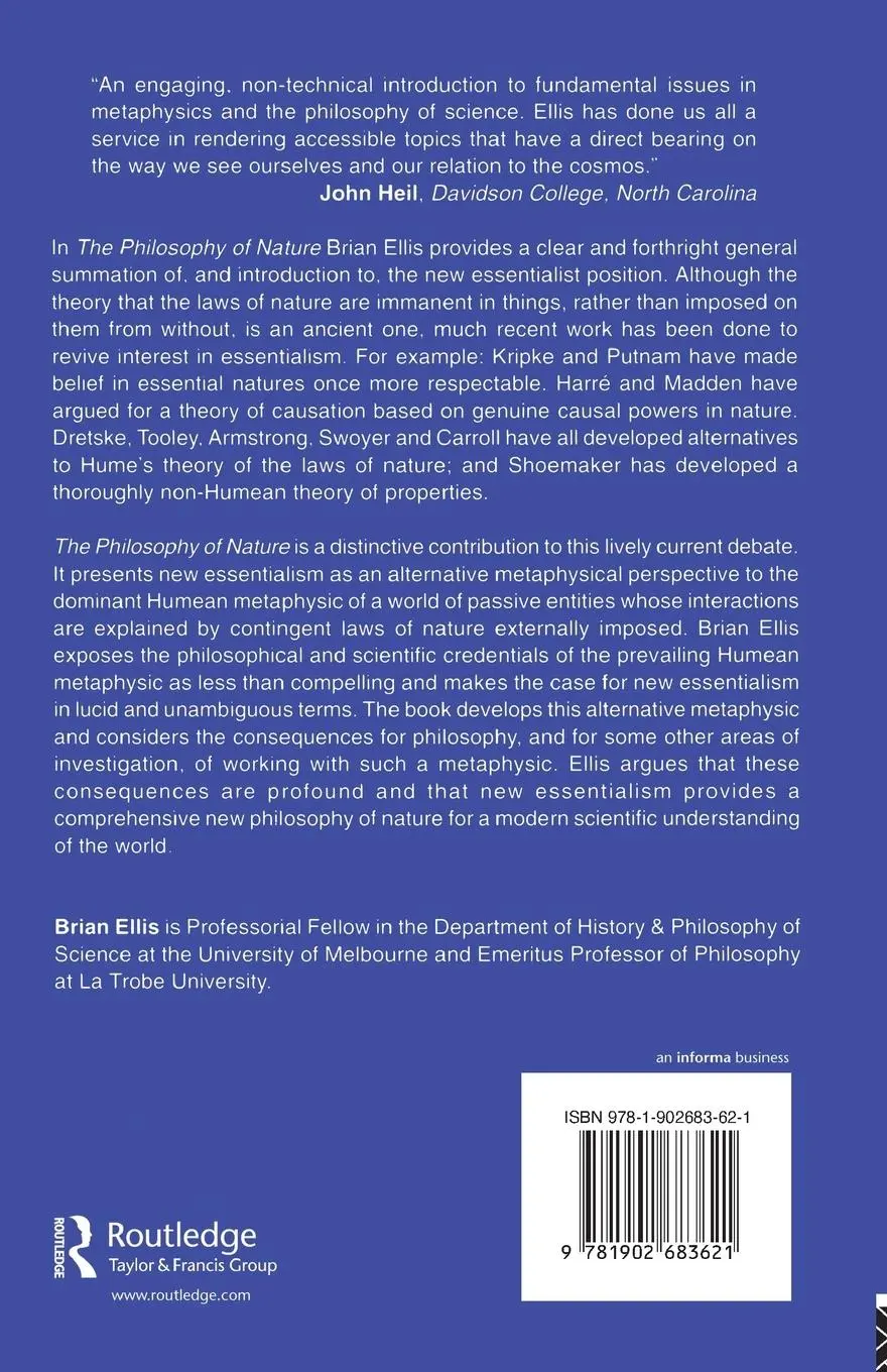 Rückseite: 9781902683621 | The Philosophy of Nature | A Guide to the New Essentialism | Ellis
