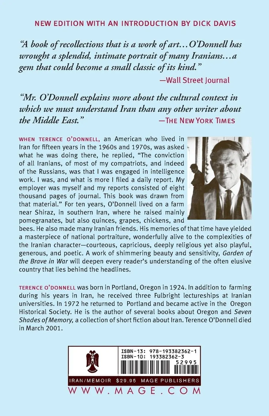 Rückseite: 9781933823621 | Garden of the Brave in War: Recollections of Iran | Terence O'Donnell