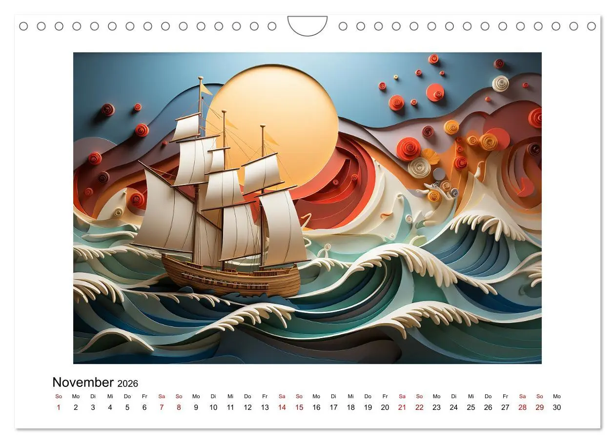 Bild: 9783457363621 | Paper Art (Wandkalender 2026 DIN A4 quer), CALVENDO Monatskalender