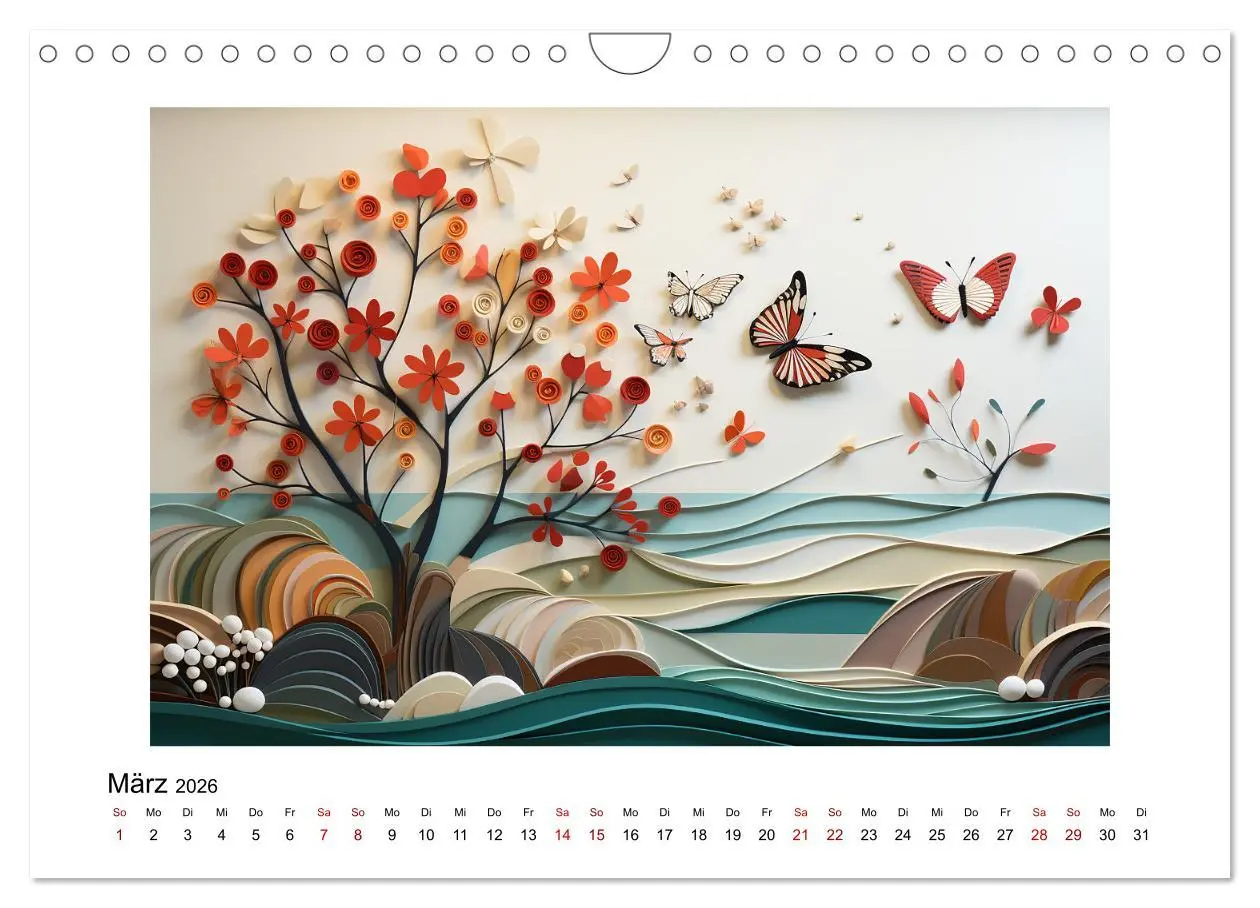 Bild: 9783457363621 | Paper Art (Wandkalender 2026 DIN A4 quer), CALVENDO Monatskalender