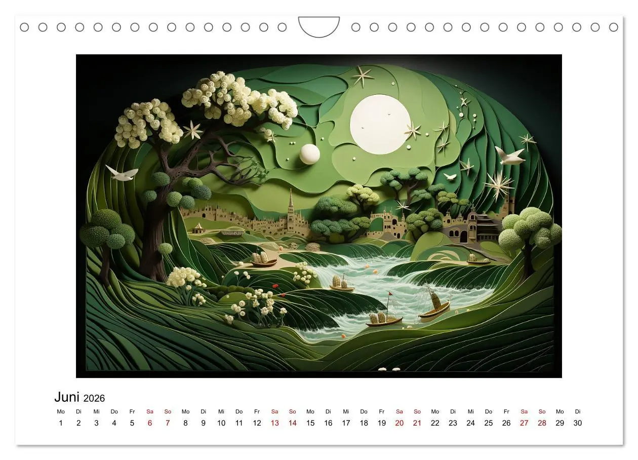 Bild: 9783457363621 | Paper Art (Wandkalender 2026 DIN A4 quer), CALVENDO Monatskalender