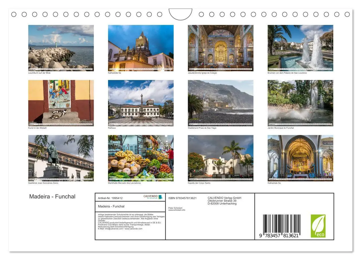 Bild: 9783457813621 | Madeira - Funchal (Wandkalender 2026 DIN A4 quer), CALVENDO...