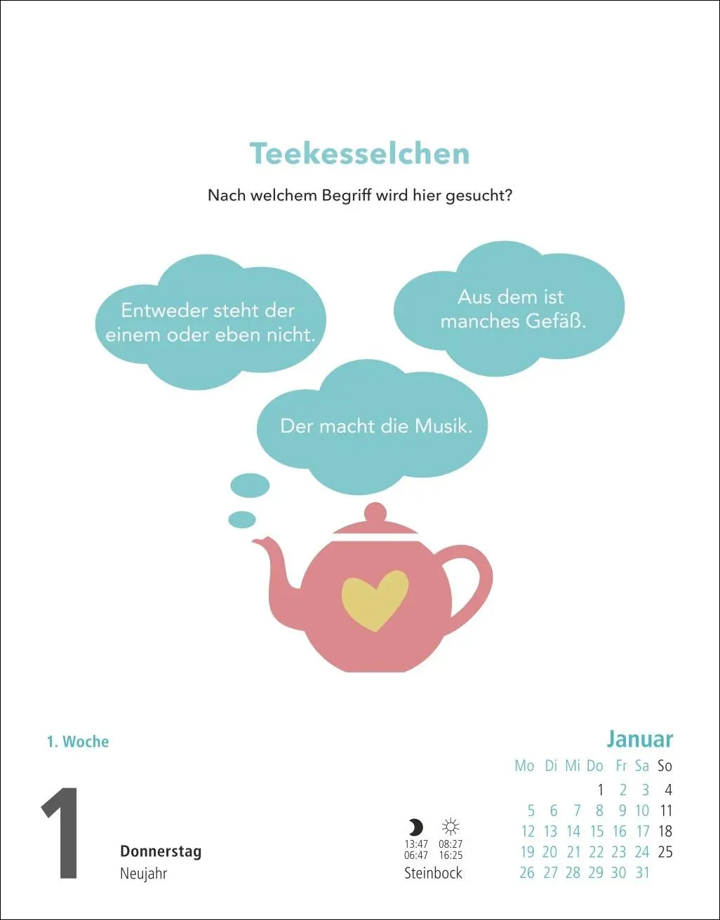 Bild: 9783756413621 | Stefan Heine Gehirnjogging Tagesabreißkalender2026 | Stefan Heine