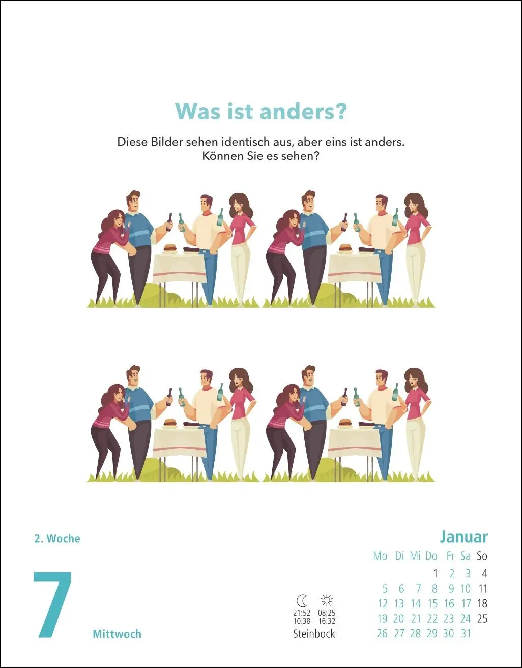 Bild: 9783756413621 | Stefan Heine Gehirnjogging Tagesabreißkalender2026 | Stefan Heine