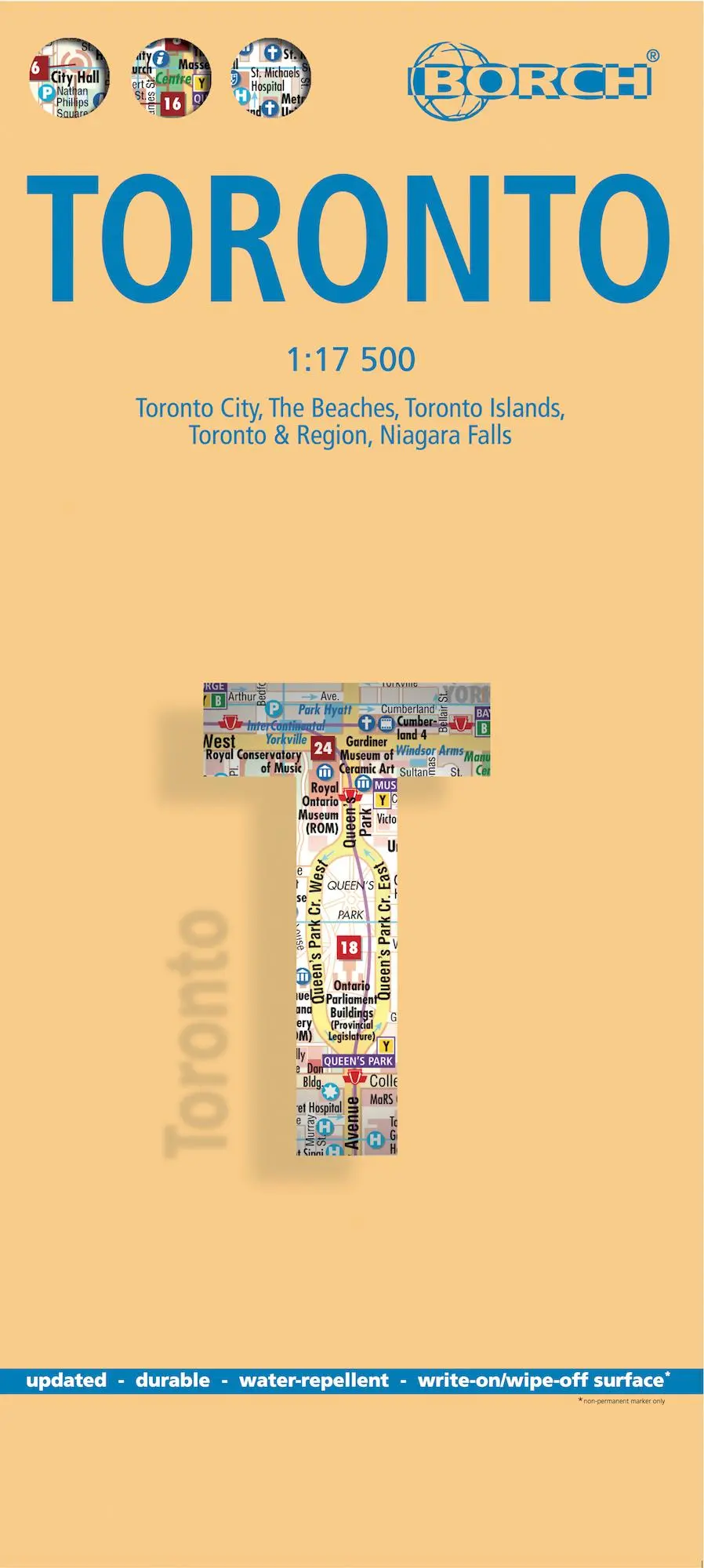 Cover: 9783866093621 | Toronto 1 : 17 500. City Centre Map | (Land-)Karte | Borch Maps | 2 S.