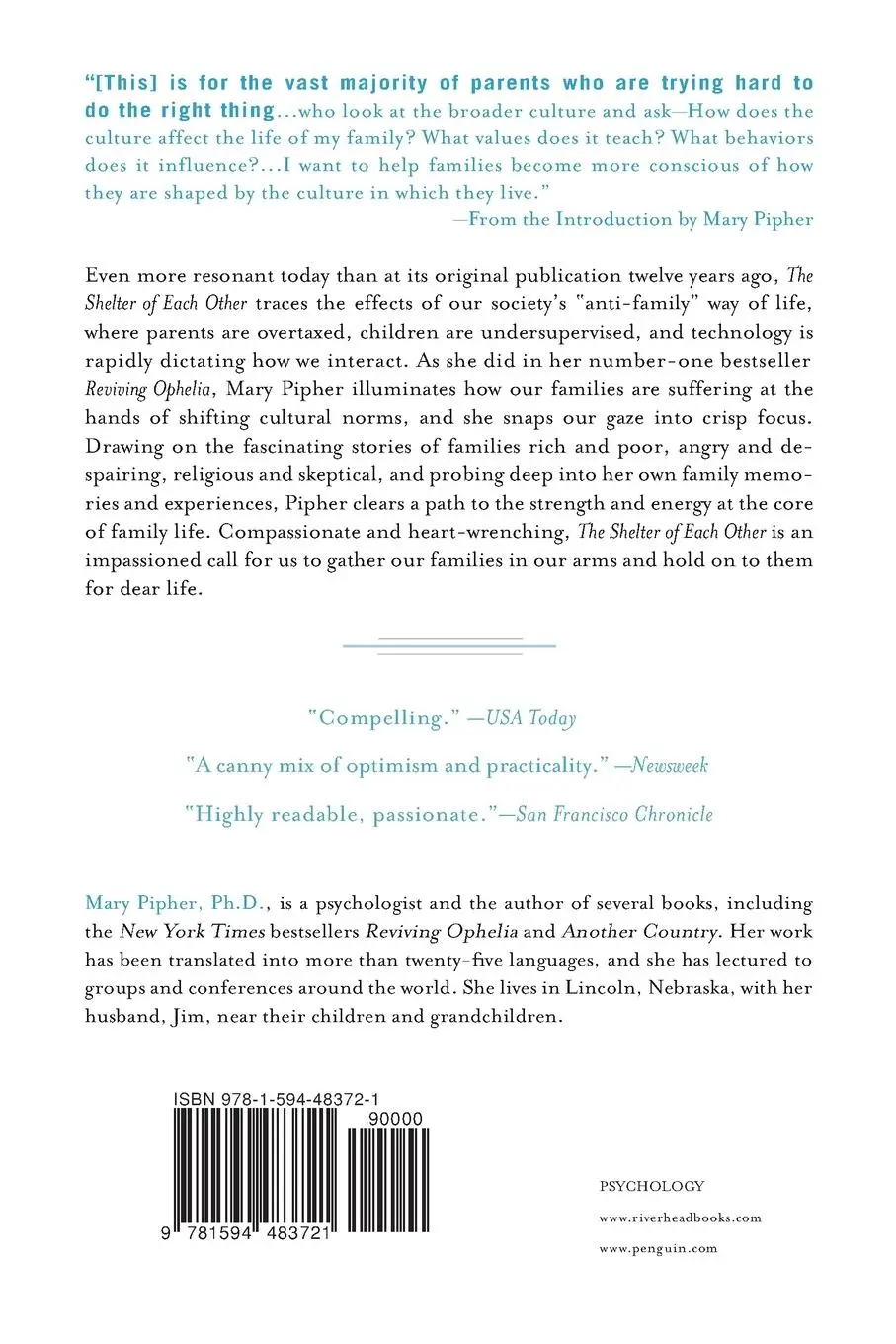 Rückseite: 9781594483721 | The Shelter of Each Other | Mary Pipher | Taschenbuch | Englisch