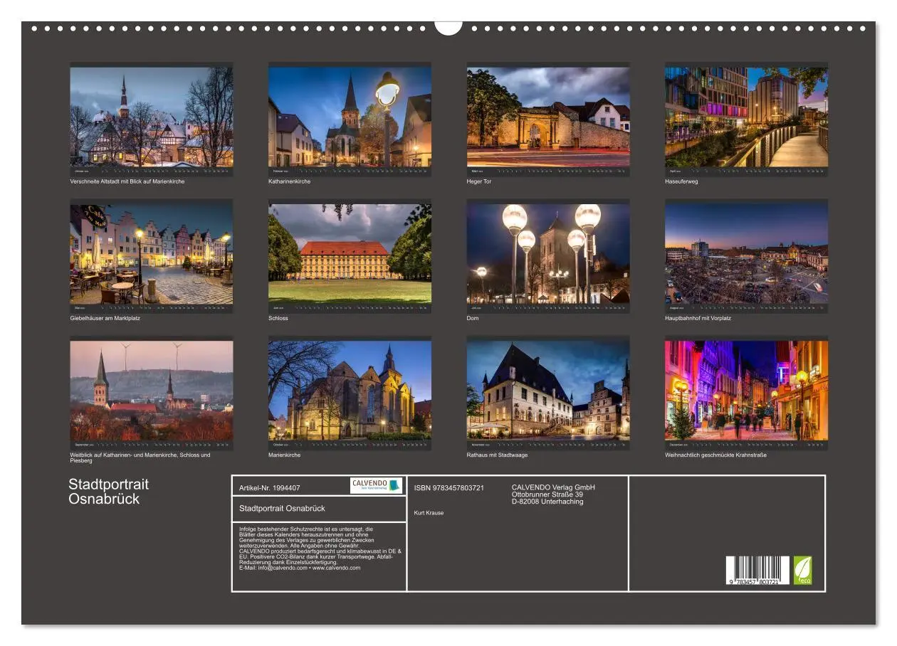 Bild: 9783457803721 | Stadtportrait Osnabrück (Wandkalender 2026 DIN A2 quer), CALVENDO...