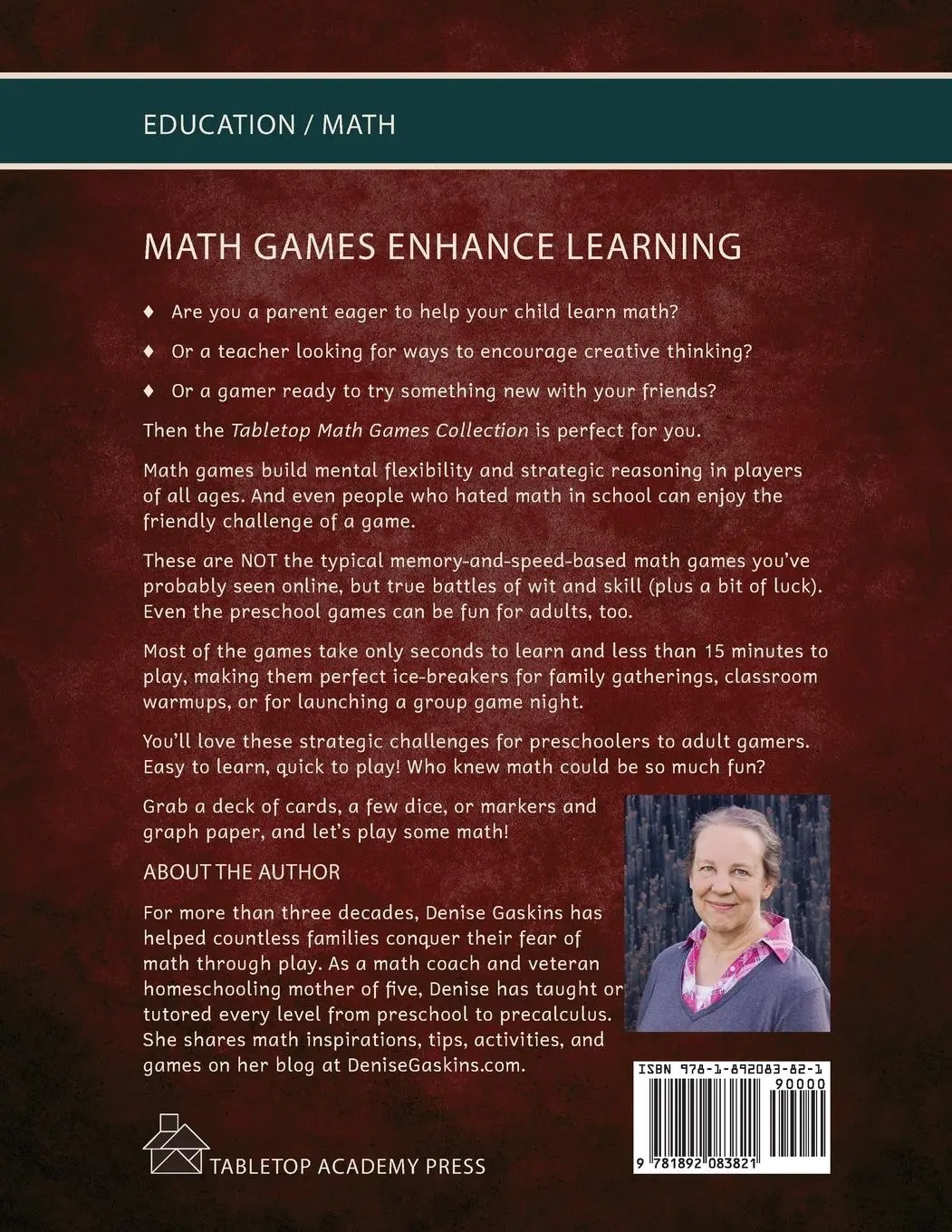 Rückseite: 9781892083821 | 46 Ways to Play Math | Math Games for All Ages, Volume 1 | Gaskins