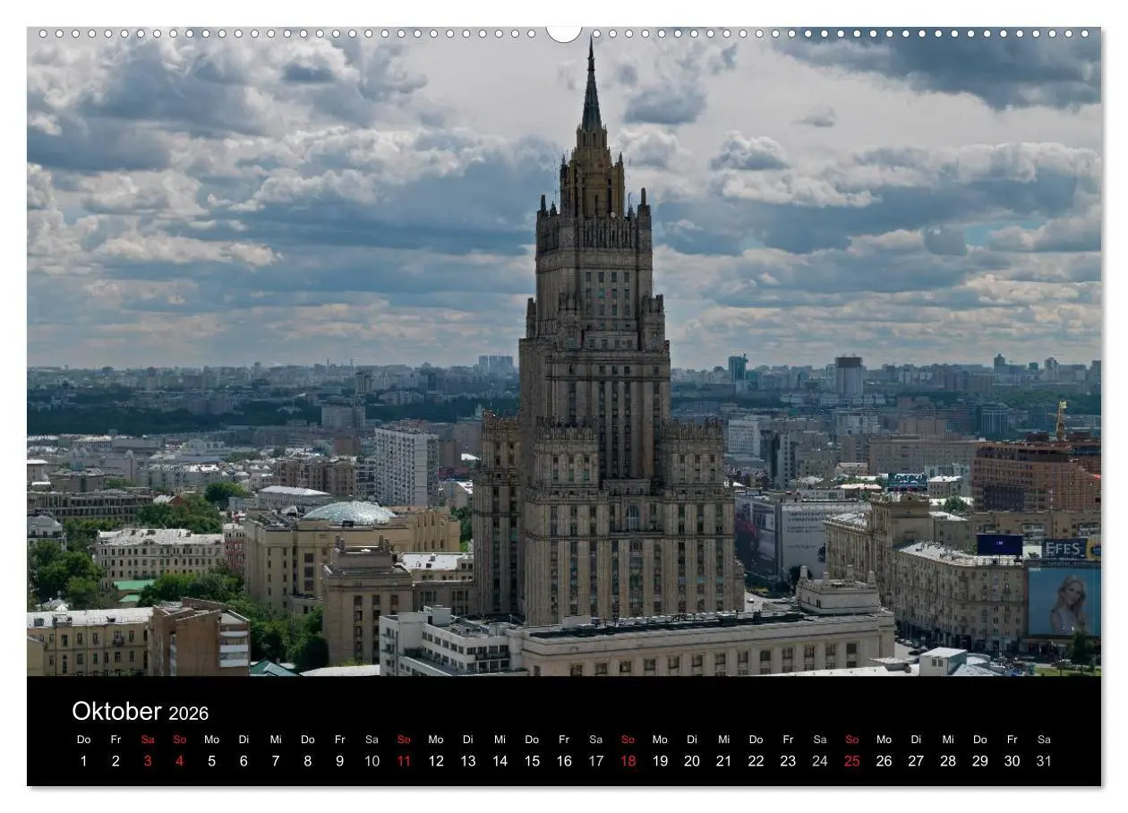 Bild: 9783516123821 | Moskau (Wandkalender 2026 DIN A2 quer), CALVENDO Monatskalender | 2026